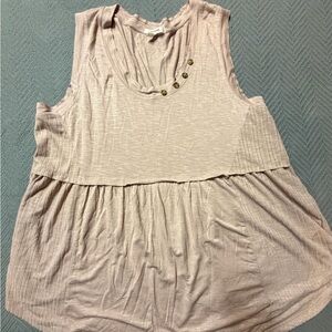 Maurices Mauve Tank Top with Button Detail